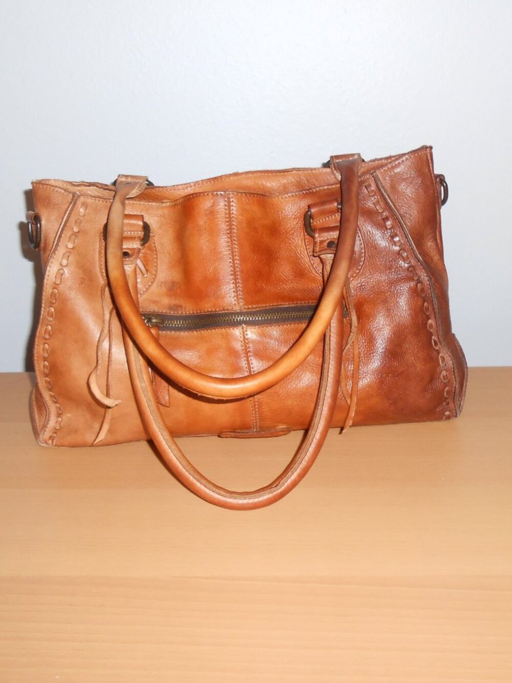 BED STU ROCKABABY Cafe Latte leather bag NO STRAP - Picture 5 of 16